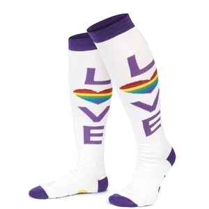 Lavley RAINBOW PRIDE KNEE HIGH SOCKS - LOVE SOCKS - BRAND NEW